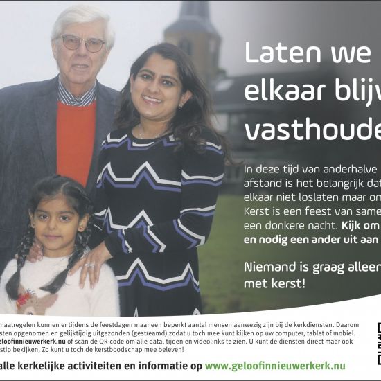 Nieuwerkerkse vieringen 'laten we elkaar vasthouden!'